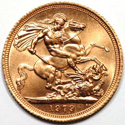 Our Older 1979 London Mint Sovereign Reverse Photograph