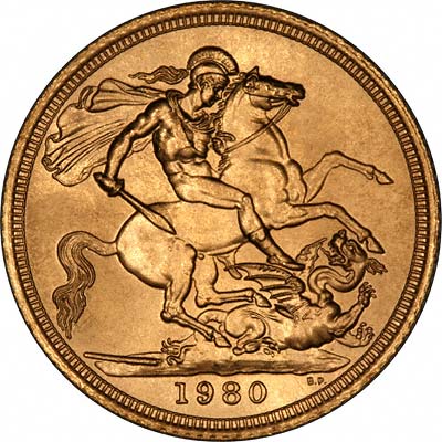Reverse of 1980 Sovereign