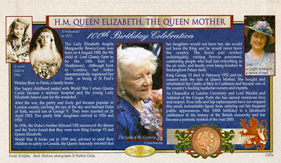 2000 Sovereign - The Queen Mother - First Day Cover Reverse