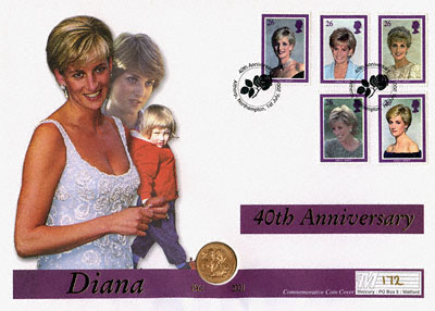 2001 Sovereign - Diana, 40th Anniversary - First Day Cover