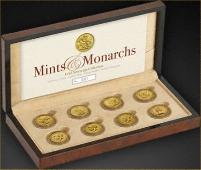 Mints & Monarchs Gold Sovereign Collection in Royal Mint Wooden Box